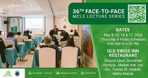 ACCESS FACE-TO-FACE MCLE 36th Lecture Series