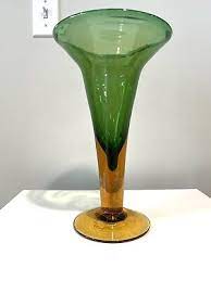 Blenko Glass Vase 9410 In Desert Green
