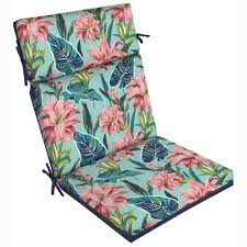 hana blue tropical patio chair cushion