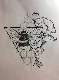 There are 161 bumble bee tattoo for sale on etsy, and they cost $4.32 on average. Hummel Flower Sketch Flower Sketches Bee Tattoo Geometric Tattoo