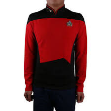 Details About Cosplay Star Trek Shirt Starfleet Command Uniform Cos Star Trek Tng Uniform Red