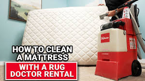 a mattress with a rug doctor al