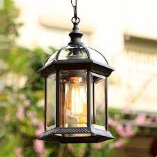 Glass Pendant Light Garden Lamp Outdoor