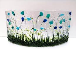Blue Glass Flower Meadow The Busy Box