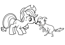 Friendship is magic in the my little pony world, and applejack makes a great friend. Pin On Coloring Pages