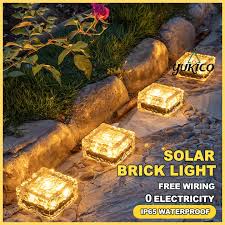 4led Solar Brick Light Solar Ice Lights