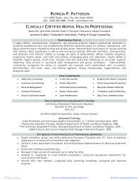Clinically Certified Mental Health Professional Resume