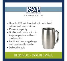 Rsvp Endurance Double Wall Beer Mug