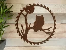 Owl Garden Wall Art Rusty Metal Owl