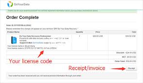 Get The Invoice Or Receipt After Purchasing Doyourdata Product