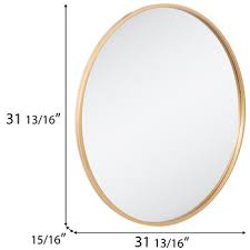 gold round metal wall mirror hobby