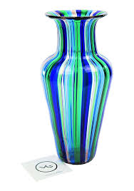 Awer Murano Glass Vase Blue Green