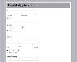 Form Credit Application Samples Collect Applications Online With