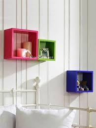 Buy Wooden Cube Wall Shelves Set