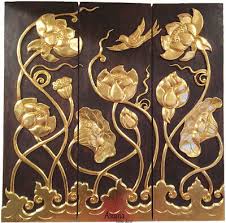 Wood Carved Wall Panels Flying Bird