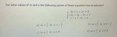 Solved For What Values Of M And N The