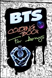 Bts coloring book for relaxation, fun, creativity, and meditation: Bts Coloring Book For Armys For Stress Relief Jungkook Jimin V Taehyung Suga Jin Rm J
