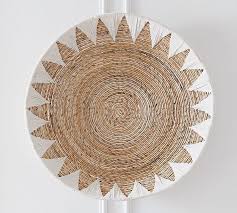 sunny handwoven basket wall art