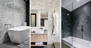 Bathroom Tile Ideas Grey Hexagon Tiles