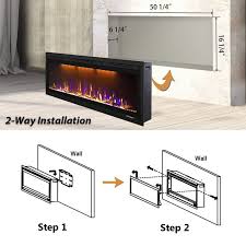 Electric Fireplace Recessed Electric