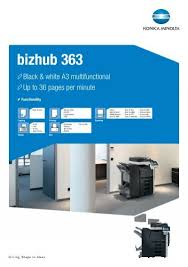 Konica minolta's managed print services are aligned to meet emerging workplace needs and requirements. Datasheet Bizhub 363 Pdf Konica Minolta