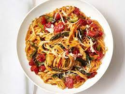 roasted vegetable pasta recipe food