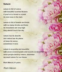 nature nature poem by rishi menon