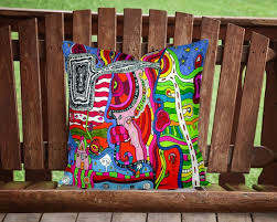 Colorful Artist Pillows Artwork Art