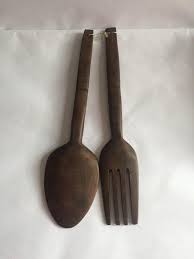 Fork Spoon Wood Classic Sculpture