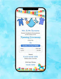 naming ceremony invitation card baby