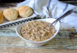 old fashioned sausage gravy baked