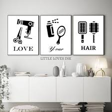 Hair Salon Decor Set Of 3 Prints Hair