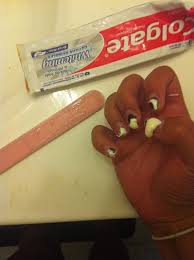 toothpaste as a nail polish remover