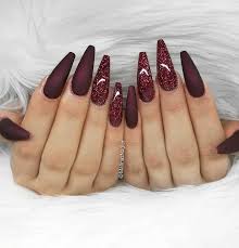 Acrylic nail designs burgandy : 60 Trendy Burgundy Acrylic Coffin Nails Design You Should Try Wine Nails Red Acrylic Nails Maroon Nails