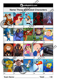 How well do you know your disney and other classic cartoon trivia? Animated Characters 006 Quiznighthq