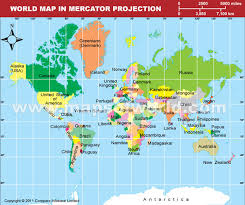 World Map In Mercator Projection