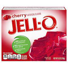jell o cherry gelatin dessert mix