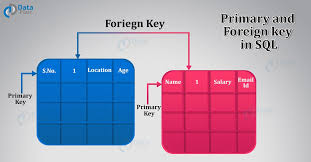 primary and foreign key in sql with