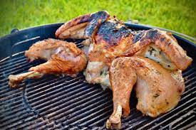 cook a spatch turkey on a gas grill
