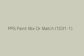 Ppg Paint Mix Or Match 1031 1 Color