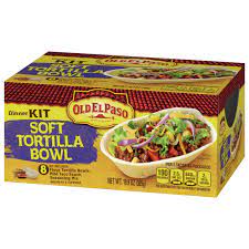 dinner kit soft tortilla bowl