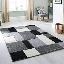 black and white living room bedroom rug