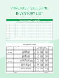 inventory list excel template