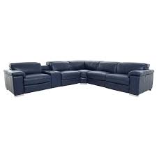 Charlie Blue Leather Power Reclining