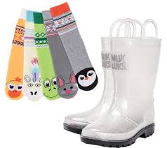 Molly Rain Boot With 5 Pack Socks