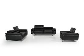 black top grain full leather sofa set