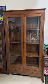 Solid Wood Glass Display Cabinet