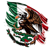 mexican flag eagle vector sticker