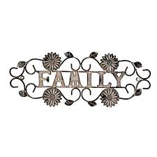 metal hanging family wall art sign home