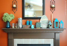 turquoise and orange living room ideas